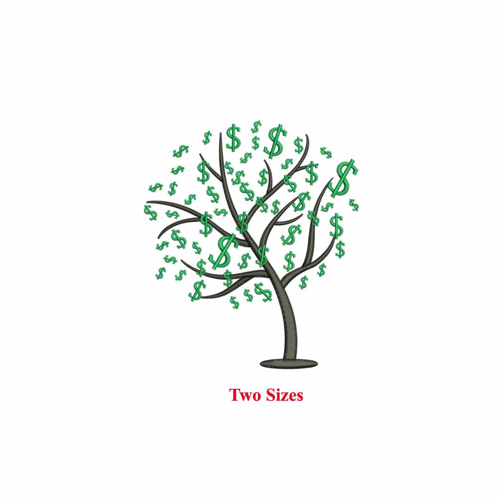 Money Tree - Embroidery Design - SSD_602 - Sara Stock Designs