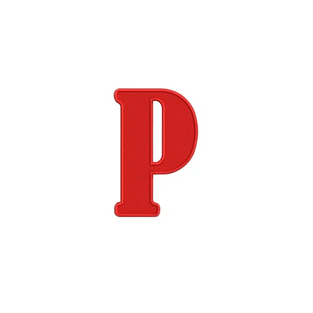 Letter P Machine Embroidery Design | Monogram Alphabet Font 1 Letter P Machine Embroidery Design | Monogram Alphabet Font